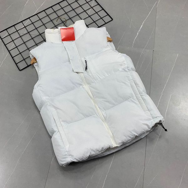 

mens gilet white puffer vest jacket womens weste oversized sleeveless spring autumn casual waistcoat warm zipper coat, Black;white