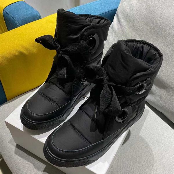 

women designer australia snow boot platform down ankle boots leather winter skiing shoes non-slip outsole boots warm boots with box no418, Black