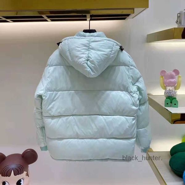 

men's down monclair designer parkas hiroshi's co branded mouth covered down jacket men women lightning snow mountain mint green pu, Black