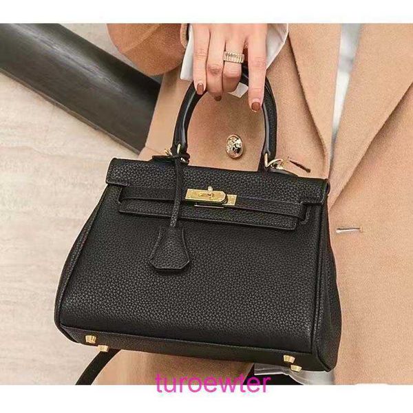 

herme designer bags kely women's handbags luxury genuine leather crossbody leather women's bag 2022 new fashion versatile litchi p