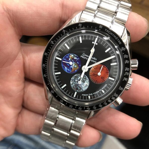 

relogio masculino omeg wrist watches for men 2022 new mens watches all dial work quartz watch luxury brand chronograph clock fashion, Slivery;brown