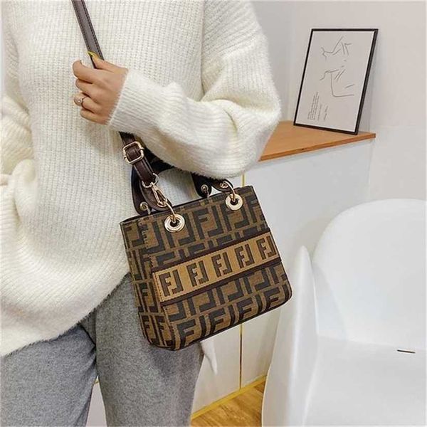 

60% off 2023 designer bag women's portable net red printed letter one messenger