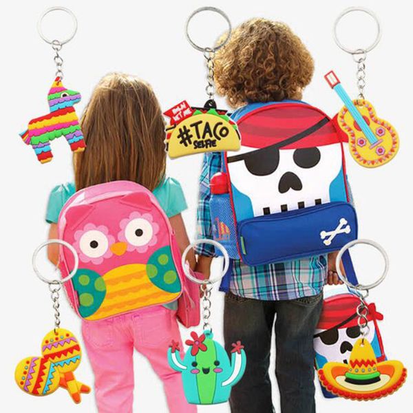 

6styles mexican style colorfuls pvc keychains key holder bag car pendant decoration party gift, Silver