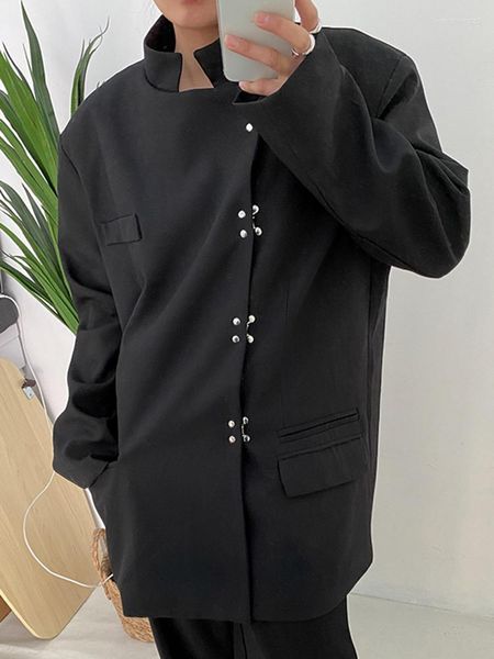 

women's jackets solid blazers for women notched long sleeve patchwork casual slim temperament blazer female autumn clothing fashion, Black;brown