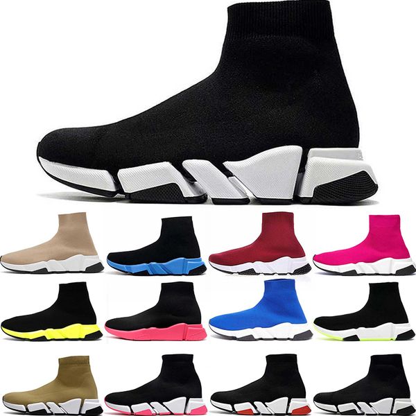 

1.0 2.0 sock shoes speed trainer black pink blue clear sole volt glitter green grey red volt men women walking casual sneakers trainers