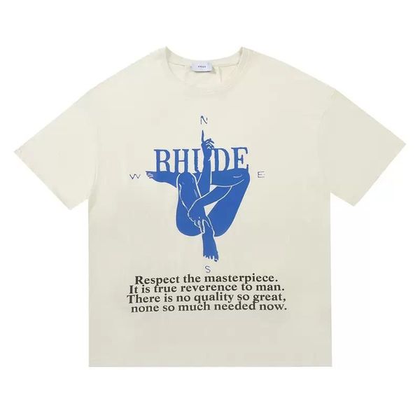 

rhude mens t shirt designer for men womens shirts fashion tshirt with letters casual summer short sleeve tees woman clothing gt12, White;black