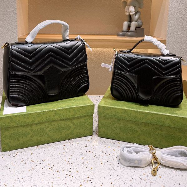 

ladies message black leather shoulder bags luxury designers medium size chains crossbody bags come with box red handbag 25x10x19cm 21x7x14cm