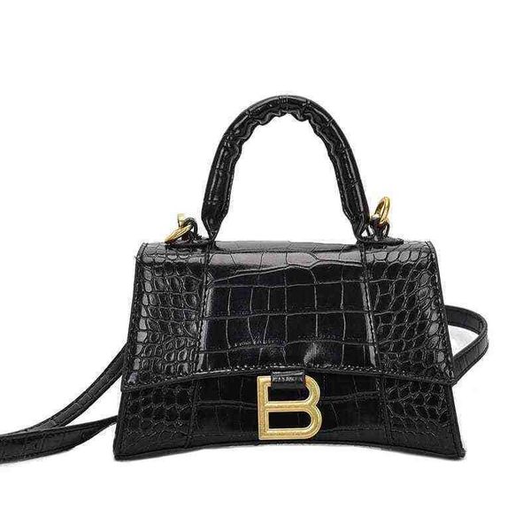 

designer shoulder balencaigass bags 2022 fashion bags family high version women's crocodile hourglass shoulder slant cross hand