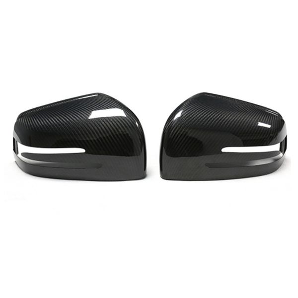 

2 pcs car rear view mirror shell for mercedes-benz w463 g500 g63 gle gls r class dry carbon fiber rearview mirror housing