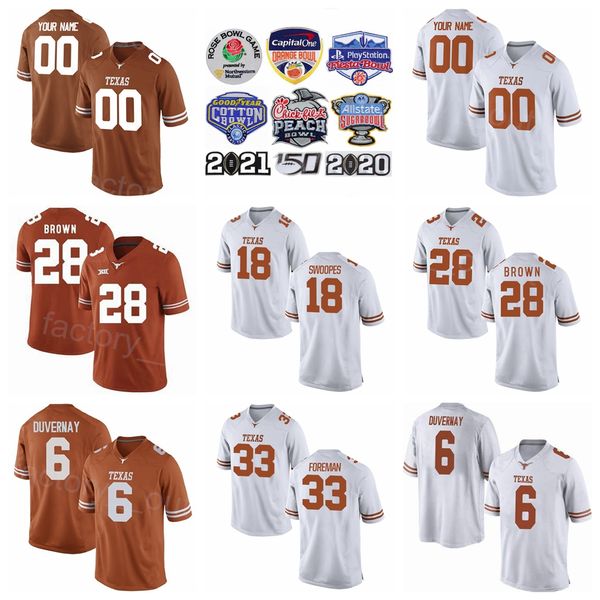 

ncaa university football texas longhorns college jersey 28 malcolm brown 18 tyrone swoopes 9 john harris 6 case mccoy 1 mike davis all stitc, Black