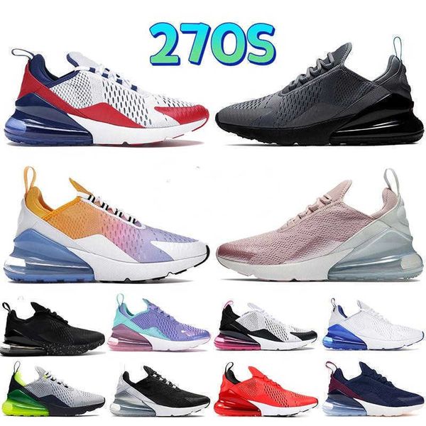 

270s running shoes triple black white women men chaussures bred be true metallic gold barely rose usa olive mens trainers