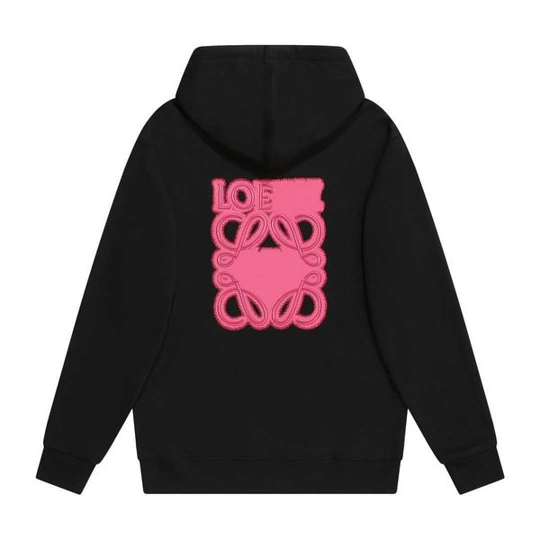 

men's hoodies sweatshirts designer hoody loewss luxury sense fashion brand autumn new style pink neon embroidery lywlong sleeve, Black
