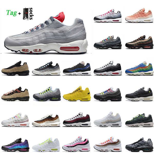 

mens trainers running shoes airsmax sneakers iron grey pink black white dark army bordeaux total orange max 95 cushion airmx 95s nyc