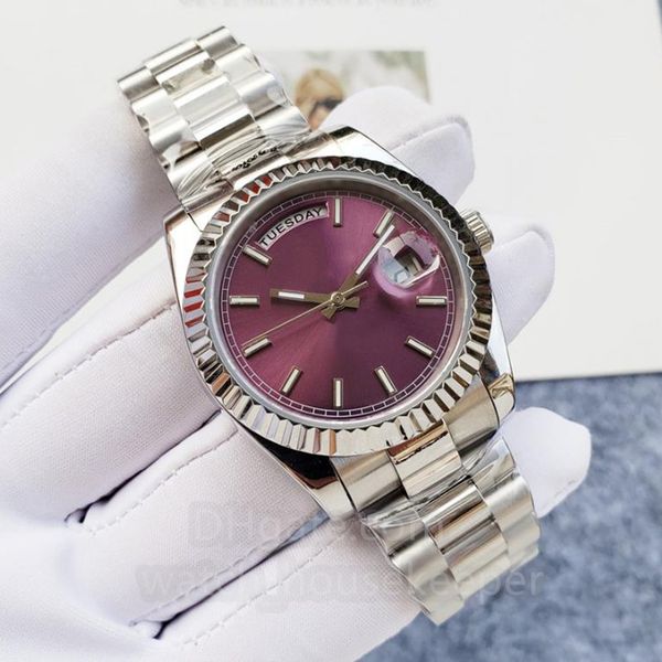

men's watch bp factory stainless steel calendar sapphire waterproof disc 40mm luminous triangle pit outer ring mechanical automatic wat, Slivery;brown