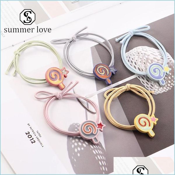 

hair rubber bands new designer printing letter hair rope 5 colors bands rubber band gift for women wholesal-y drop delivery 2022 jewel dhdin, Pink