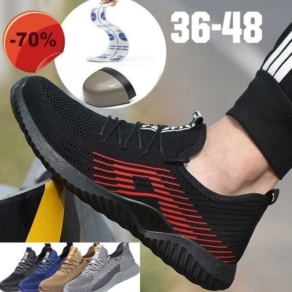 

safety shoes with metal toe men immortal indestructible shoe work shoes with steel toe work boots breathable sneakers y200506, Black;brown