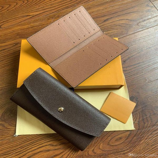 

french designer ladies long checkbook wallet credit card po clip wallets brown white pink black leather coin purse197a, Red;black