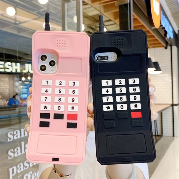 

luxury cases ins south korea 3d vintage phone crossbody neckline silicon case for iphone 14 pro max 11 12 13 xs xr 7 8plus x se cover