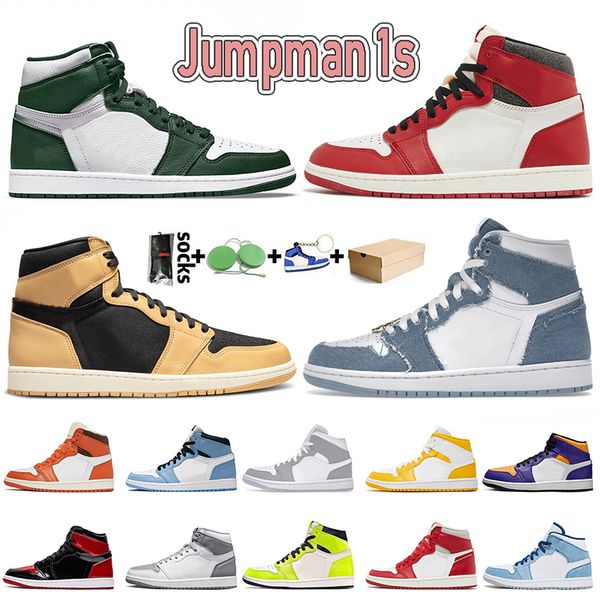 

mens trainers jumpman 1 1s basketball shoes high og women men lost found heirloom starfish new gorge green lakers university blue wolf grey
