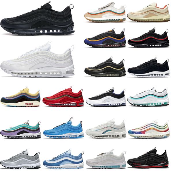 

shoes designer mens running 97 97s women trainers sneakers hundred hollowed triple black white jesus shoes eur 36-45