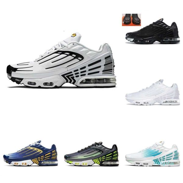 

shoes dr tn plus 3 tuned iii men sports laser blue white aquamarine tns leather obsidian hyper violet deep parachute ghost green, Black
