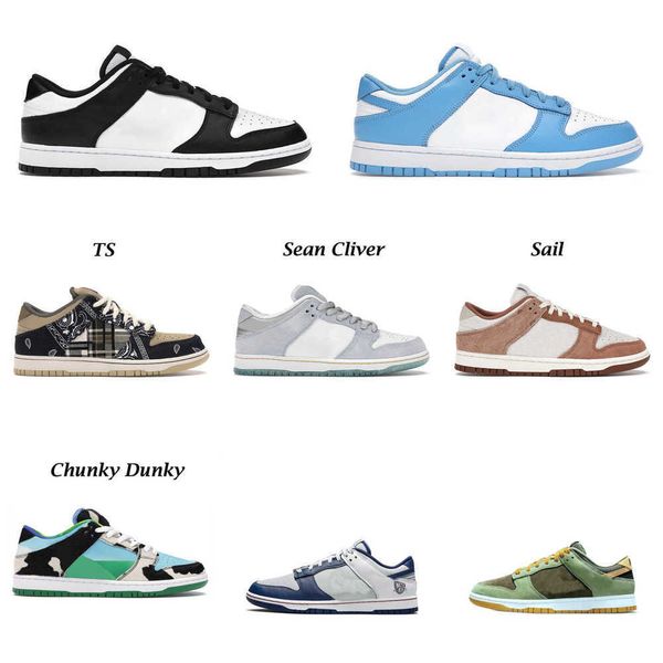 

2022 men women designer sneakers low casual shoe flat trainers running shoes sports white black panda grey fog
