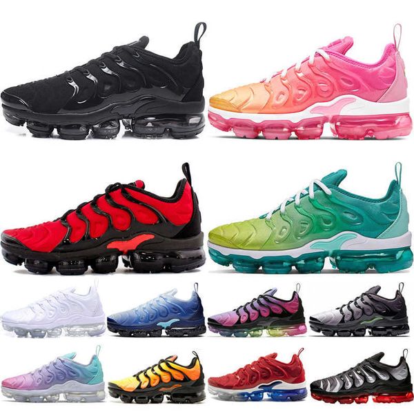 

tn plus running shoes triple black white bred mens trainer lemon lime game royal psychic pink women sneakers 36-45