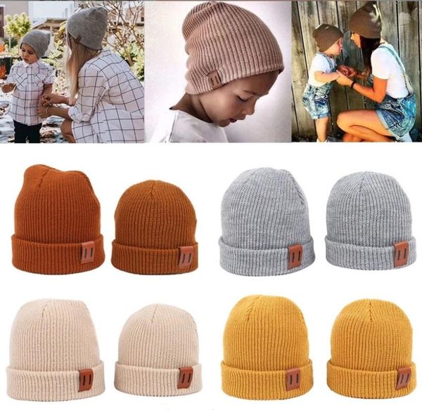 

8 color parents kids winter hats kids beanie anti-snow and wind protect ear caps biking hat, Yellow