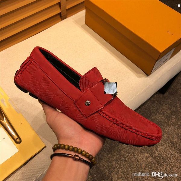 

4a 38 model leather men dress shoes luxury brands thick bottom designer italian style male shoe pointed brogue carving loafers slip-on size, Black