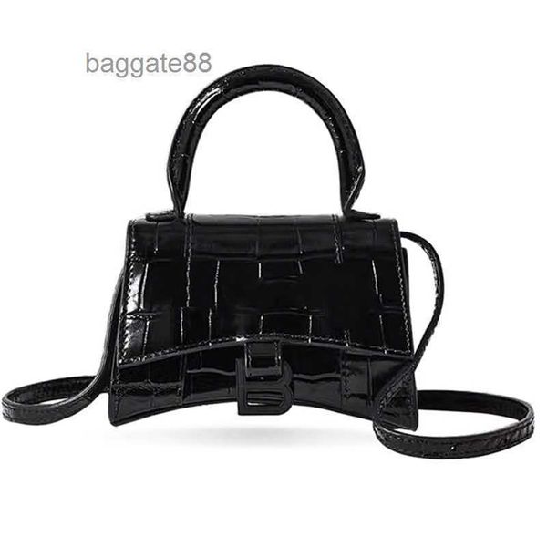 

handbags bbalencaigass version 2022 designer single high shoulder cowhide mouth envelope b home leather women's b paris crocodile pa jt