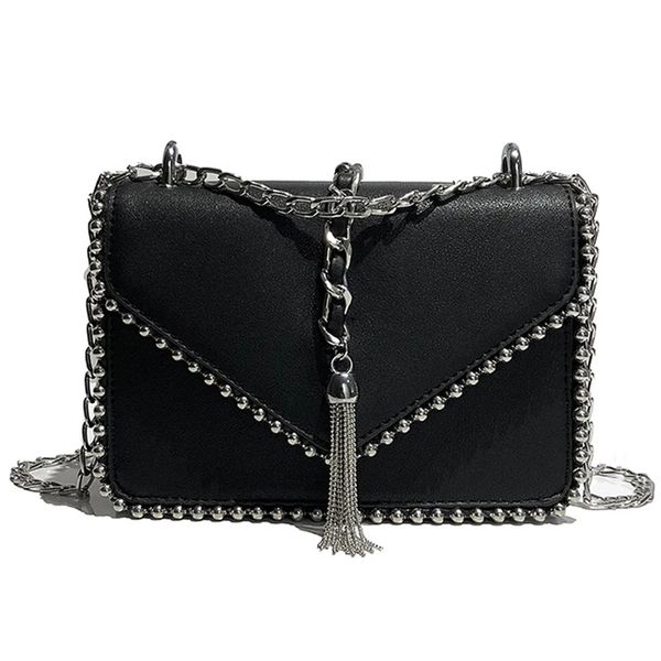 

new designer crossbody bags for women small square purses black handbags pu leather chain shoulder messenger bag casual satchels