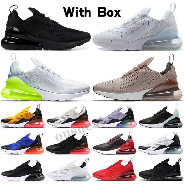 

sports run shoes 270s trainers sneakers triple black all white summer gradient blue punch men size 36-45 women