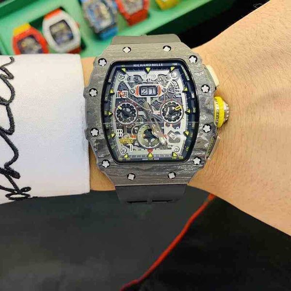 

luxury mens mechanics watch richa swiss rm carbon fiber mill r mechanical watch men's personality trendy man cool hollow wine barrel sh