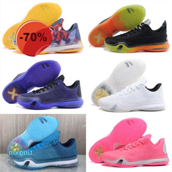 

basketball mamba sports shoes think pink men white black x 10 size 40-45