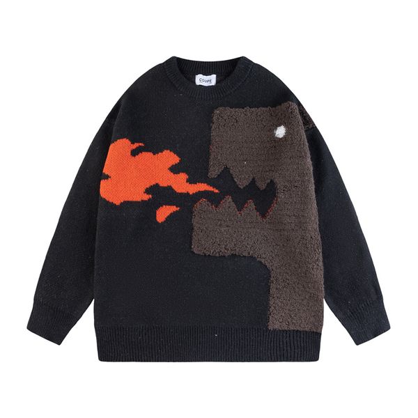 

cartoon embroidery knitted sweater jumpers vintage autumn sweaters pullover