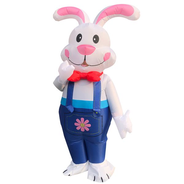 

easter bunny inflatable costumes anime mascot polar bear rabbit fancy halloween christmas party dress prop role-playing suits for adult, Blue