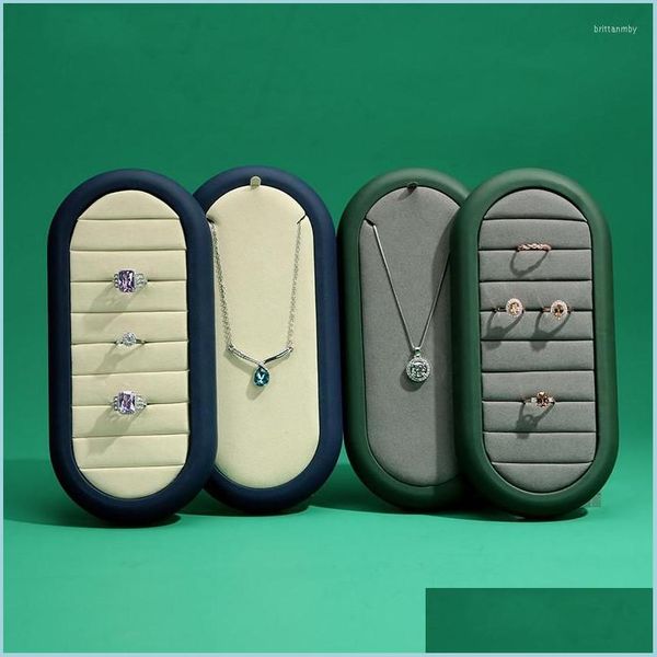

jewelry pouches bags jewelry pouches necklace storage tray ring organizer fashion mall shop props display stand box rings containers dheip, Pink;blue