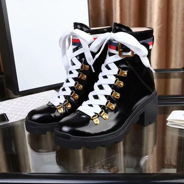 

designer sylvie heels ankle boots women ribbon decorative outdoor heel leather boot 35-42, Black