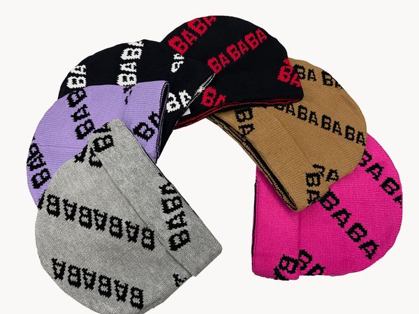 

classic designer beanie autumn winter beanies style men's and women's fashion knit hat outdoor keep warm six colors, Blue;gray