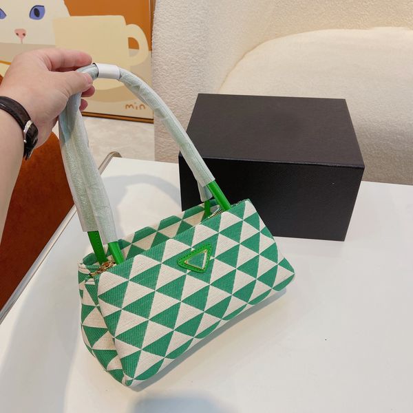 

22ss women's shopping bag fashion single shoulder bag luxury brand classic triangle design partycelebrity same style tote 25cm with box