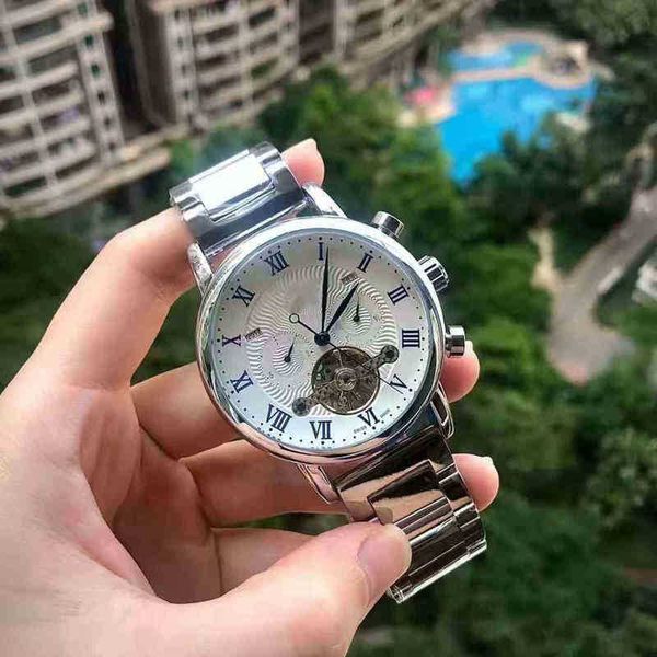 

super torque flywheel luxury watches for mens pate philipp baidatuo flywheel mechanical steel shell men's elegant temperament watchwris, Slivery;brown