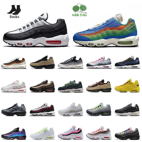 

running shoes trainers orang sneakers dark army driftwood club wolf grey light p blue pink neon white jones black 95 95s cushion