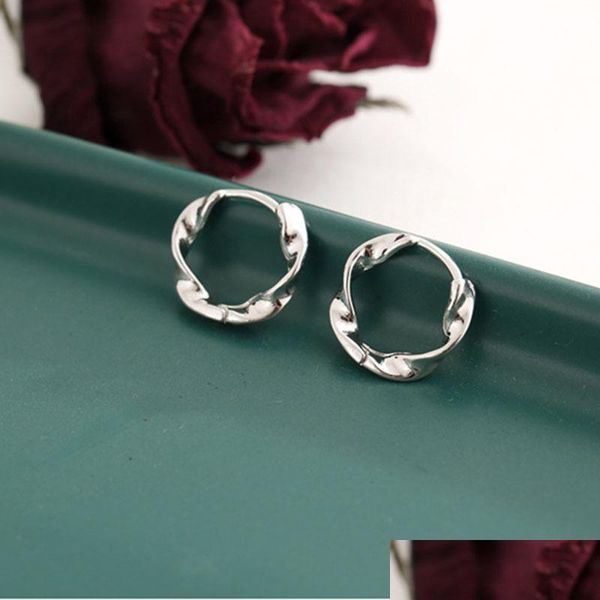 

dangle chandelier sier korean twisted dangle earrings simple temperament exquisite female jewelry gift drop delivery 2022 dhd7w, Silver