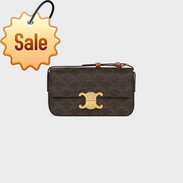 

designer bags lisa's same arc de triomphe leather old flower underarm single shoulder messenger french stick women's 2022 new fash