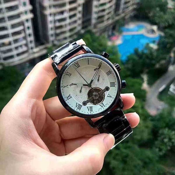 

super replicating complex features luxury watches for mens the baida mechanical tourbillon steel band trend has various styles fashion watch, Slivery;brown