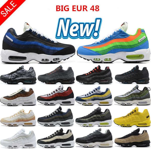

running shoes triple black white neon khaki total orange light p blue iron smoke grey brown man sport 95 men hombre chaussure