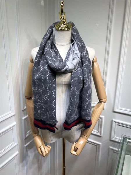 

20bbb knit scarf set for men women winter wool fashion designer cashmere shawl ring luxury plaid check sciarpe echarpe homme, Blue;gray