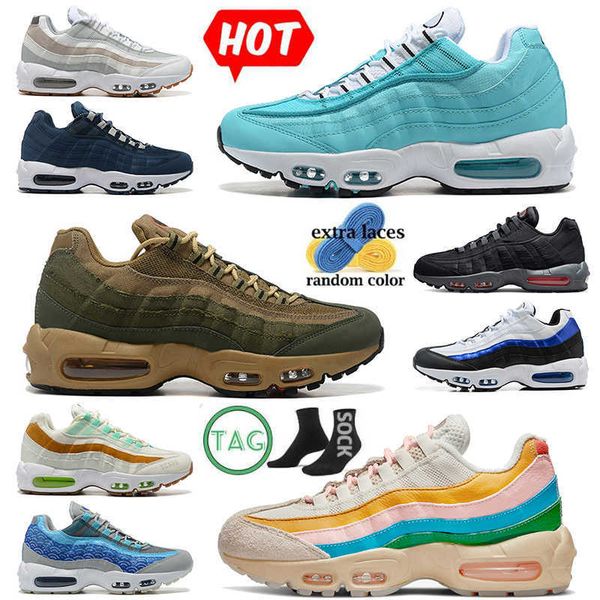 

5a-95 95s mens women running shoes triple white black rise unity laser fuchsia university blue matte olive wolf grey trainers