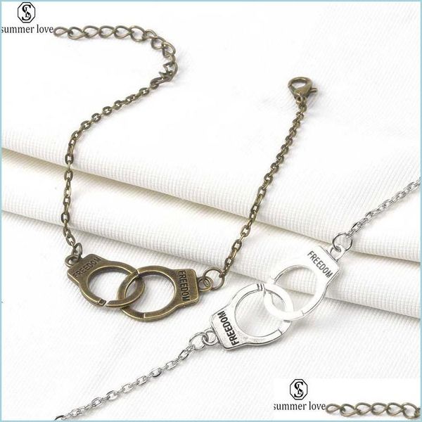 

chain leading fashion handcuffs bracelet gold/sier link chain charm for women girls valentines day gift jewelry wholesale-z drop deli dhp51, Black