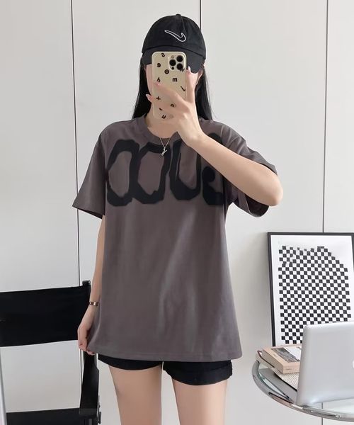 

2023 new fashion designer mens t shirt womens letter print short sleeve round neck cotton tees polo size s-3xl, White;black